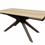 Nevada Ceramic Extending Table, Ceramic Travertine Top